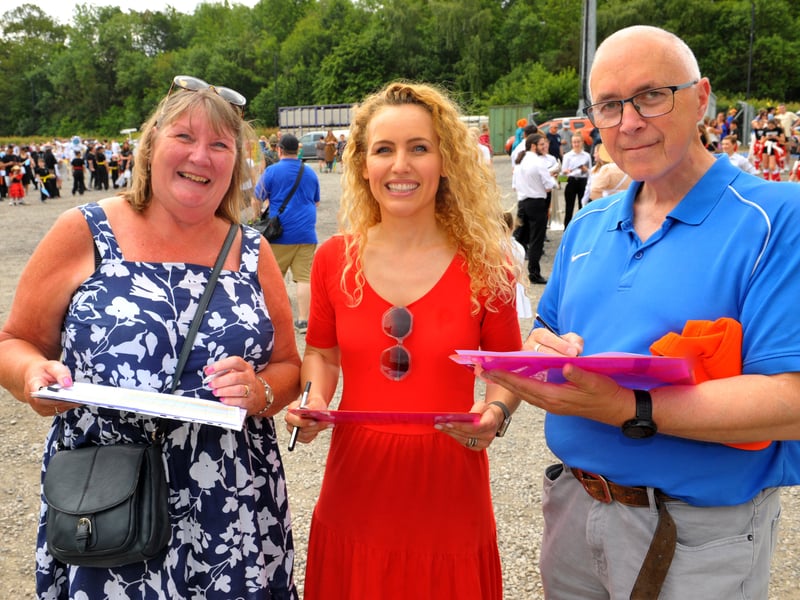 The judges for the Otley carnival included MP Katie White (centre), along with Ann and Colin Whiers.