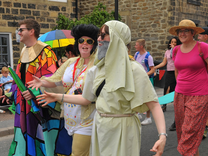 The parade makes its way through Otley.
