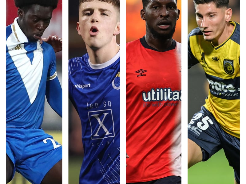 From left to right: Patrick Nuamah, Tomas Galvin, Shandon Baptiste and Nectar Triantis are among the players to have been linked with Pompey this summer.