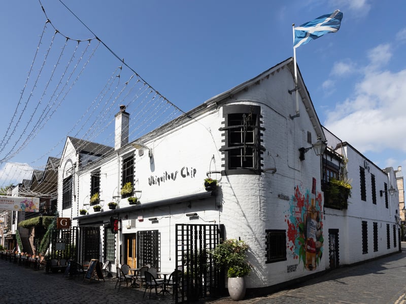 The exterior of the Ubiquitous Chip on Ashton Lane, where it moved to after five years on Ruthven Lane in the 1970s.