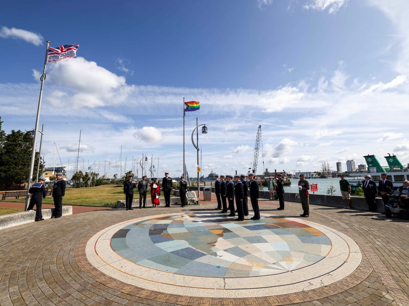 A flag raising ceremony took place in Gosport today to mark Armed Forces Week.