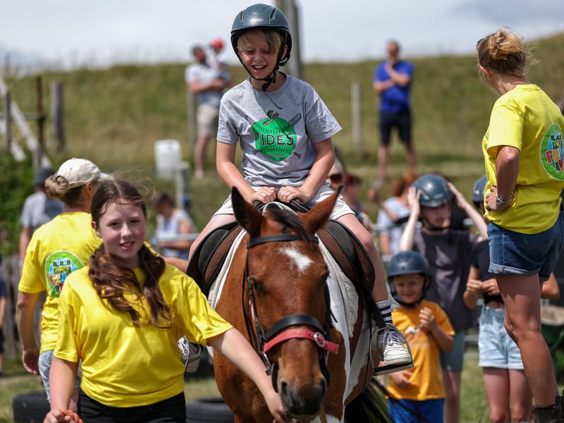 Thomas Stickney, 8, on a pony.
Picture: Chris Moorhouse (220625-21)