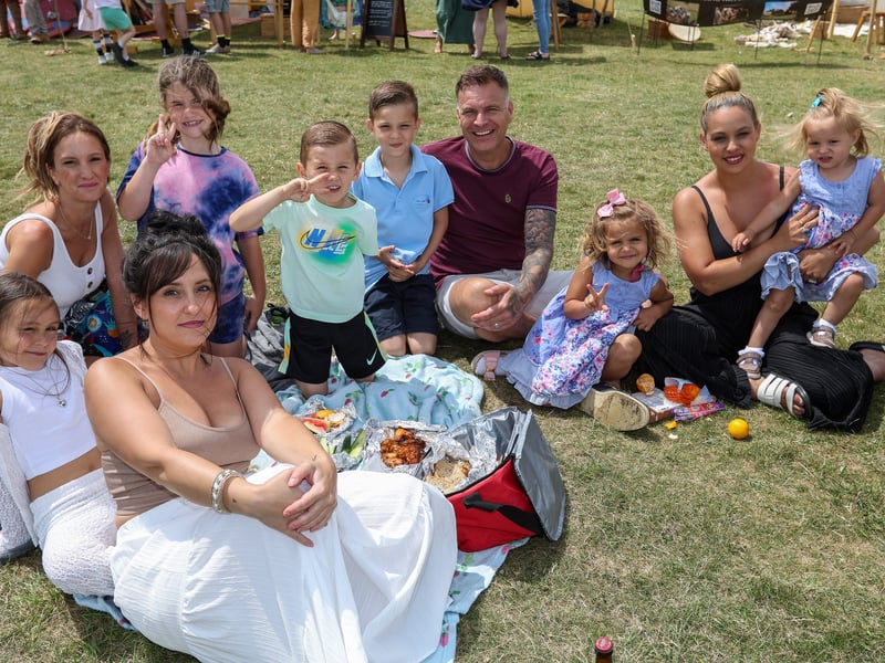 The Simmonds, Reid and Wingate families, all from Portsmouth.
Picture: Chris Moorhouse (220625-23)
