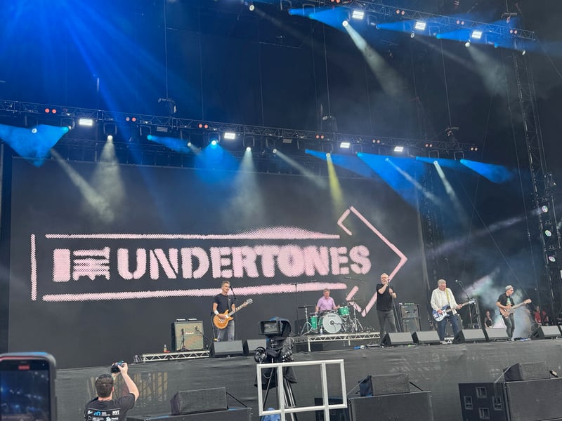 Northern Irish punks The Undertones were fourth onto the stage.