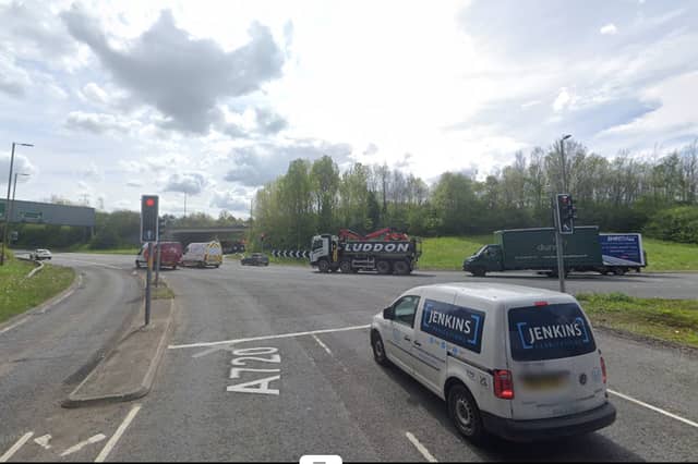 Junction at the eastern end of M8 under the bypass, seen from the exit from the shopping centre.
The Crashmap collision analysis website recorded 23 incidents between 2019 and 2023, one fatal and three serious (latest available data).
Bob Drummond: “The biggest issue is coming from the retail park - the left lane up to the Calder roundabout is not traffic-light controlled but people stop when they see the traffic lights are red for the other three lanes. The second lane goes to the bypass but many people go straight ahead towards the M8, driving into the third lane, not realising.”
Neil Greig: “What’s the point of a motorway between Glasgow and Edinburgh if it ends at a congested roundabout that can’t cope with peak flows?
“A full free-flow interchange for M8 traffic heading on to the bypass should have been provided years ago.”
Transport Scotland said no significant upgrade was planned.