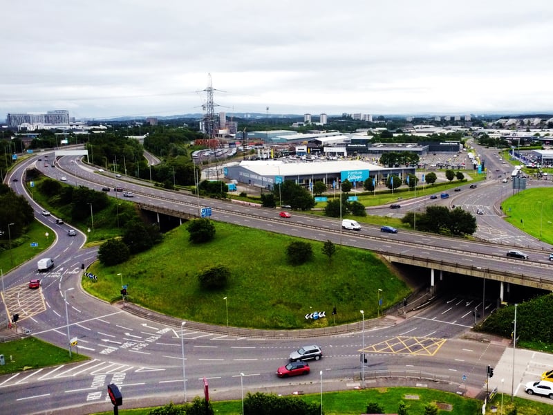 The junction links Hillington Industrial Estate and Braehead with the M8 just west of Glasgow, seen looking south.
The Crashmap collision analysis website recorded one incident between 2019 and 2023 (latest available data).
Neil Greig: "Mainly a peak-hour issue but the juxtaposition of industrial estate vans and lorries and Braehead shoppers makes for some interesting driving conditions. I used to actively avoid this one after 4pm."  
Renfrewshire Council said no improvements were planned.