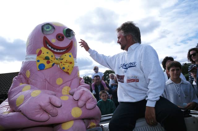 Looking back, it's hard to see how we as a nation were quite so obsessed during the 90s with the bulbous pink, spotty monster who answered to the rather formal sounding title Mr Blobby. The mischievous character, who communicated using only his own name, first appeared in 1992 on the hit BBC show Noel's House Party, where he pranked unwitting celebrities. His destructive antics made him perhaps a bigger star than the show's host, Noel Edmonds, and he was soon everywhere. He even made it onto Danish TV, though it turned out Scandinavian viewers are more discerning and his stint there was short-lived. At the peak of his popularity, Mr Blobby beat Take That to the 1993 Christmas number one spot with his self-titled novelty single. Did you know that the man inside the suit was a classically trained Shakespearean actor from Bradford, called Barry Killerby, who reportedly called the role 'exhausting and demanding'?