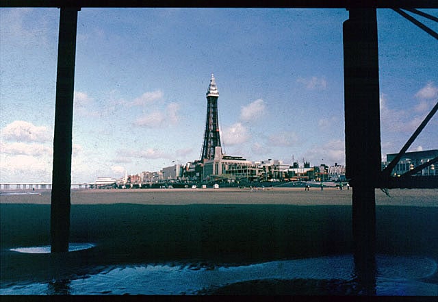 Blackpool Tower through Central Pier
