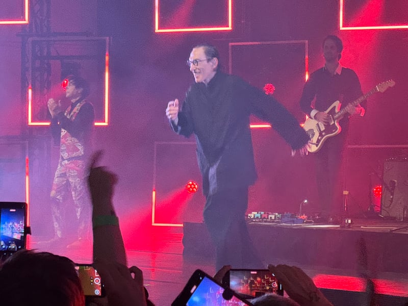 Ron performed his trademark dance at the midway point of the set.