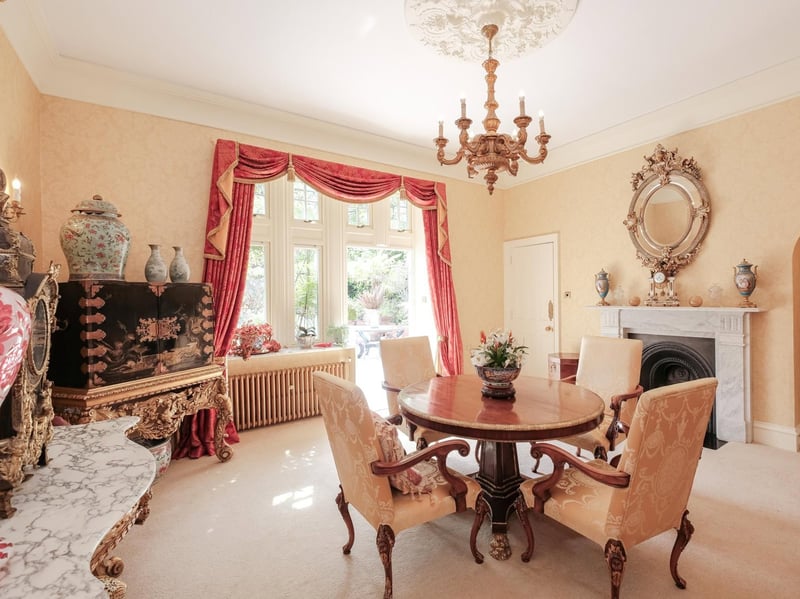 The upper dining room is just off another kitchen/diner. 