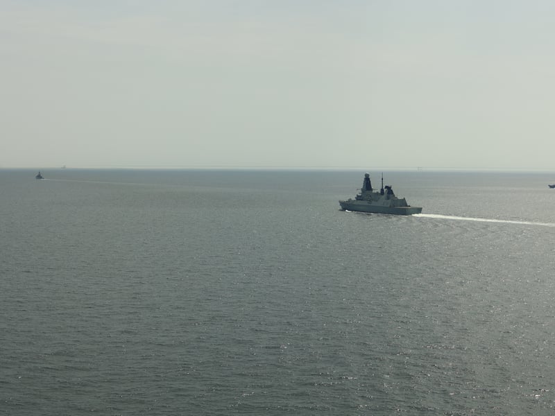 HMS Duncan kept a watchful eye on RFN Boikiy as the Russian ship sailed through the English Channel.