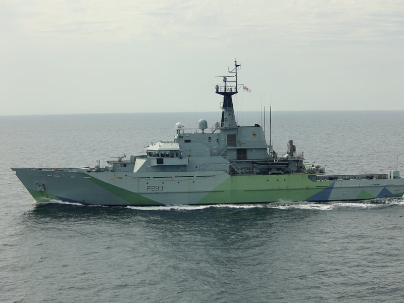 HMS Mersey was among the Royal Navy assets to be deployed to stalk Russian ships.