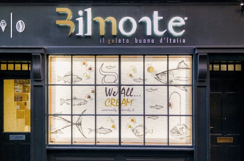 Bilmonte is an ice cream parlour located on Great Windmill Street in the Soho area of London. Bilmonte serves Italian gelato, as well as coffee, cakes and more. It is highly praised by customers for its quality and flavours.