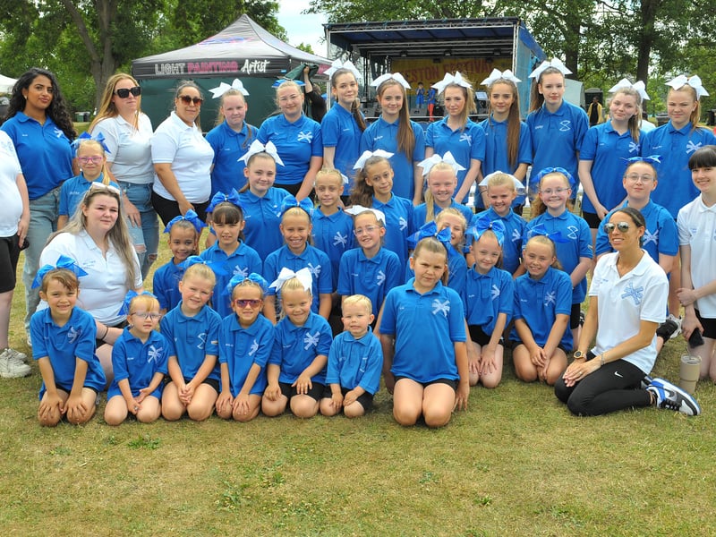 Reetwirlers majorettes, a non-profited majorette group who train in Beeston, played at the festival.