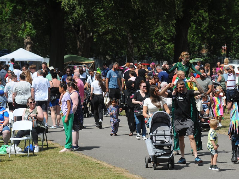 The festival frequently sees thousands of people heading to Cross Flatts Park