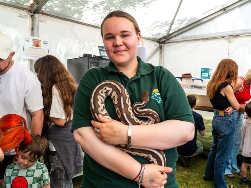 Pictured is Charlie with a snake. 
Pictured by Alec Chapman