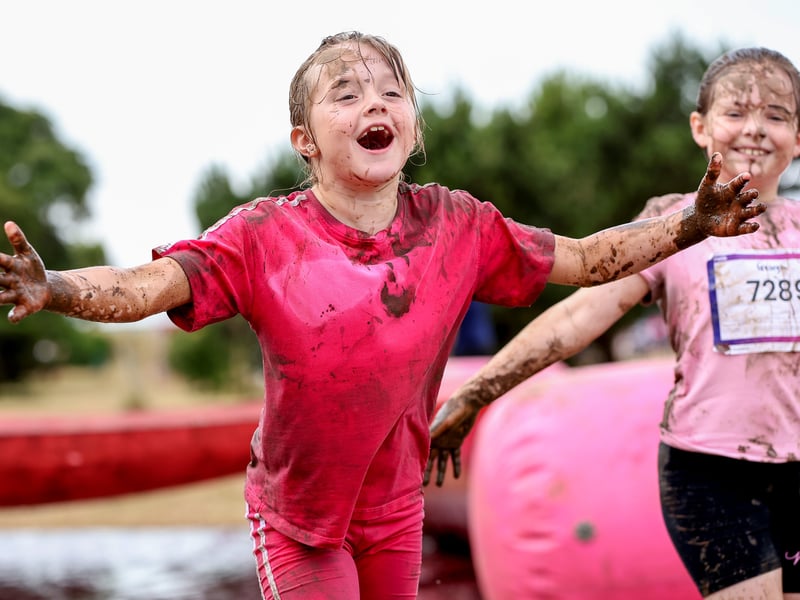 A young pretty muddy fundraiser
Picture: Chris Moorhouse (280625-032)