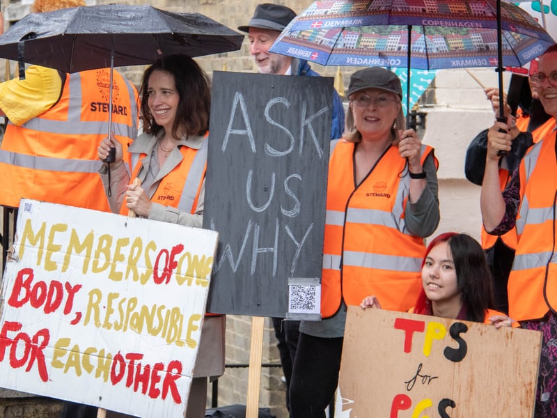 Teachers at Portsmouth Grammar School have gone on strike following an ongoing row regarding pensions. 

Pictured: Teachers and National Education Union reps at Portsmouth Grammar School

Picture: Habibur Rahman