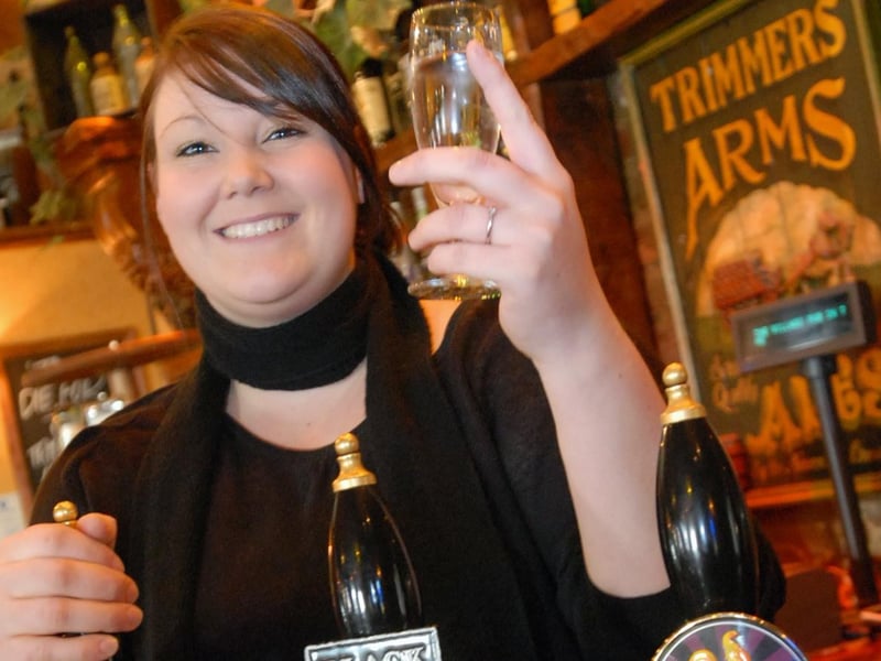 Michelle Gray was pictured toasting the reopening of the Trimmers Arms in Commercial Road in 2009.