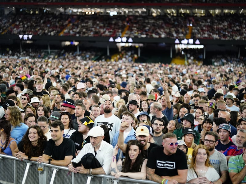 The crowd seemed to love every minute as Oasis's long-awaited reunion tour kicked off in Wales.