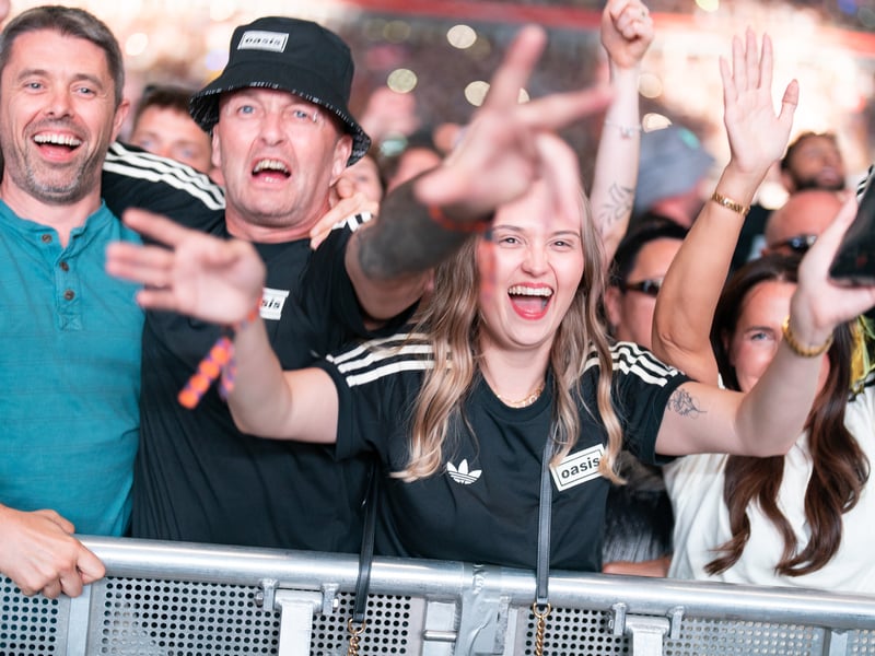 Oasis fans were having the night of their lives at the Principality Stadium in Cardiff.