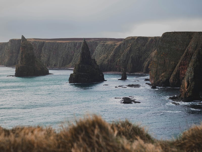 Located on the far north coast of Scotland, this walk starts at John O'Groats and takes in the Duncansby Head Lighthouse, enormous seas stacks, and dramatic cliffs populated by thousands of sea birds.