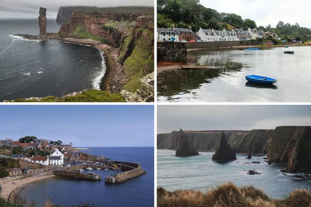 Some of the stunning sights you can see while walking Scotland's coastline.