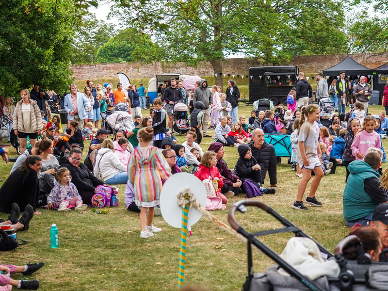 People enjoying the performances at the  Festival at Fort Brockhurst in Gosport. Pictured by Alec Chapman