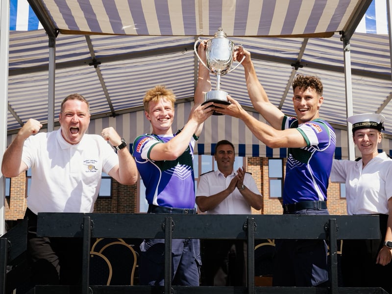 The victorious crew of HMS Sultan