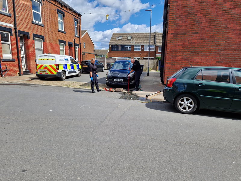 Police said a man was taken to hospital with a leg injury which they said “appeared to be consistent with the discharge of a firearm”.