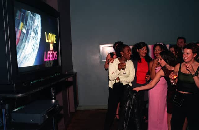 New Channel 4 programme 'Love in Leeds' aired. Pictured are the cast at Townhouse waiting for the first show to start.