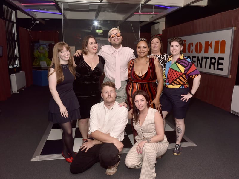 Pictured is: (back l-r) Amy James, Ella Maddison-Johnson, Josh Breach, artistic director, Courtnee Mitchell, Tracie Breach, Josh's mum and Lauren Mitchell with (front) Leslie Latham and Krystle Issitt from Downtown Pompey.
Picture: Sarah Standing (270625-5693)