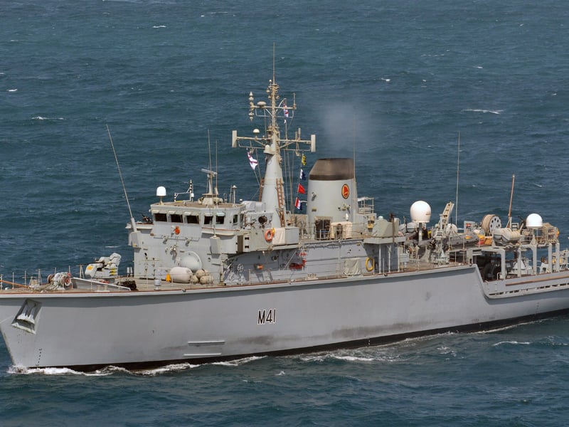 HMS Quorn, Hunt-class minehunter, sold to the Lithuanian Navy in 2020 for £1m. DE&S said income was generated from the sale of the sonar system on HMS Quorn, as well as £2.5m of savings. Harland & Wolff Appledore in Plymouth were awarded a £55m contract by the MoD to restore the ship.