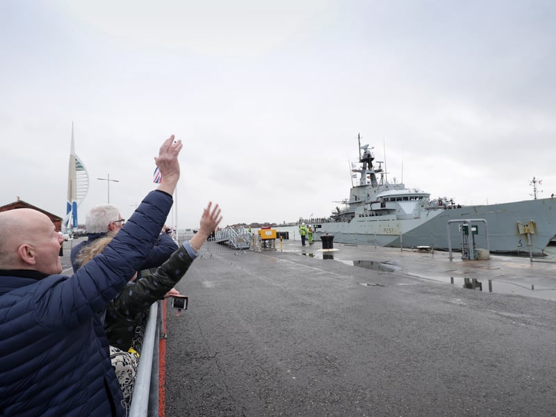 HMS Clyde, an offshore patrol vessel, was decommissioned at HMNB Portsmouth in December 2019 and transferred to the Royal Bahrain Naval Force and renamed RBNS Al-Zubara in 2020.