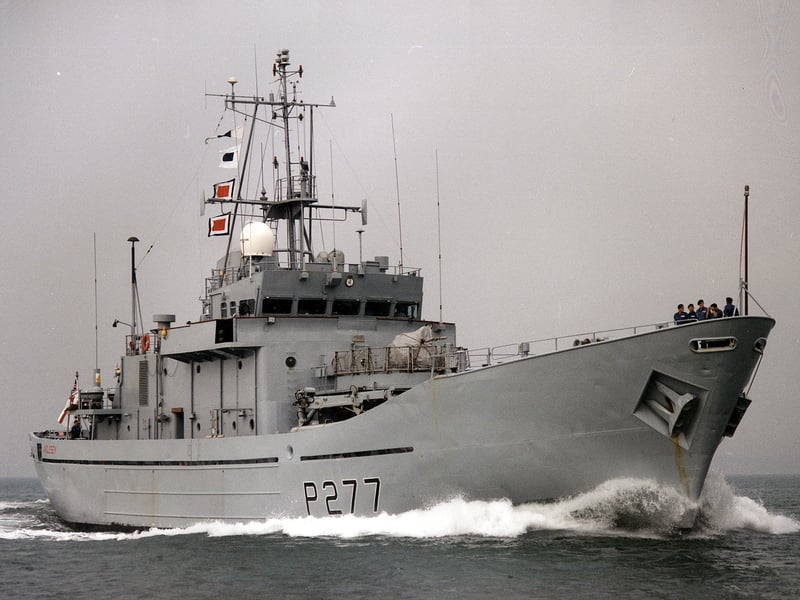 HMS Anglesey, an Island-class offshore patrol vessel, was sold to Bangladesh in 2002. She was commissioned as BNS Gomati and has taken part in various operations such as Exercise Aman.