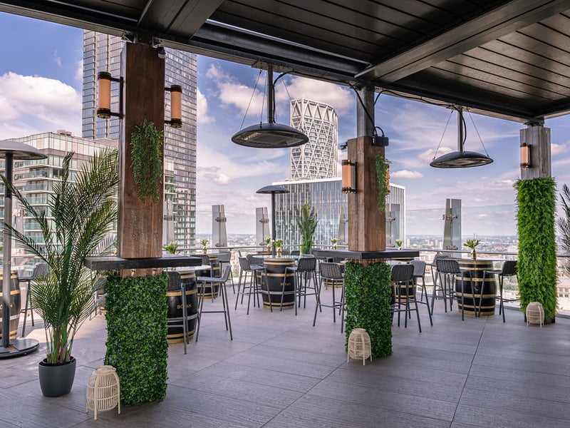 Located in Canary Wharf, Bōkan is a deluxe bar which offers amazing views of London.
