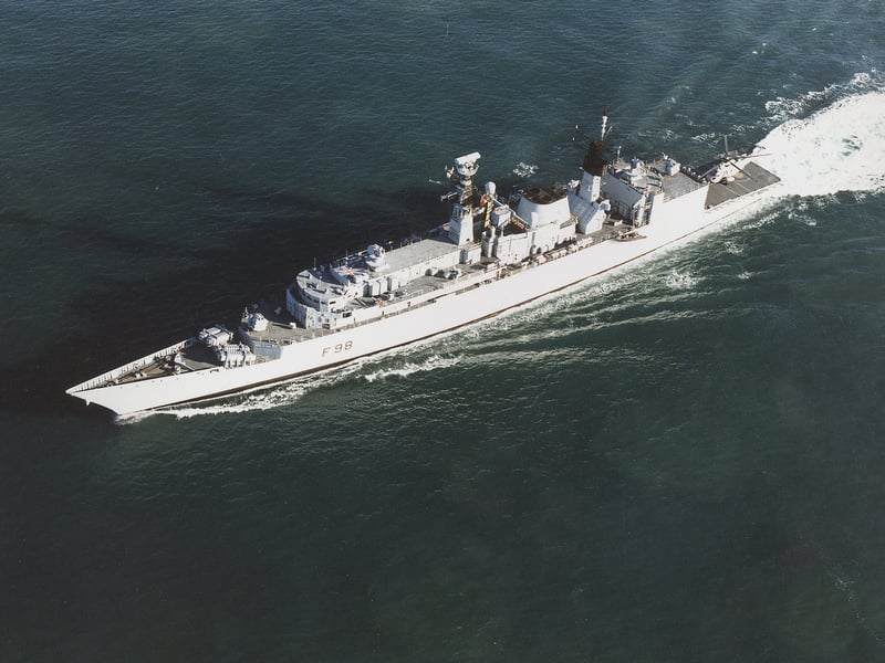 HMS Coventry, a Type 22 frigate, was best known for being the lead ship of the 1st Frigate Squadron. After being decommissioned in 2002, she was sold to Romania a year later and renamed Regele Ferdinand.