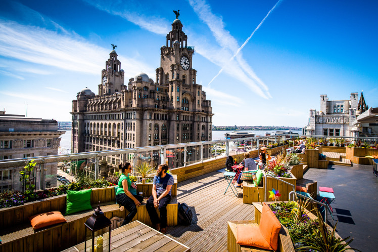 Liverpool-based bar Oh Me Oh My has its very own secret rooftop bar named Goodness Gracious. The bar has incredible views and plenty of cocktails to enjoy.