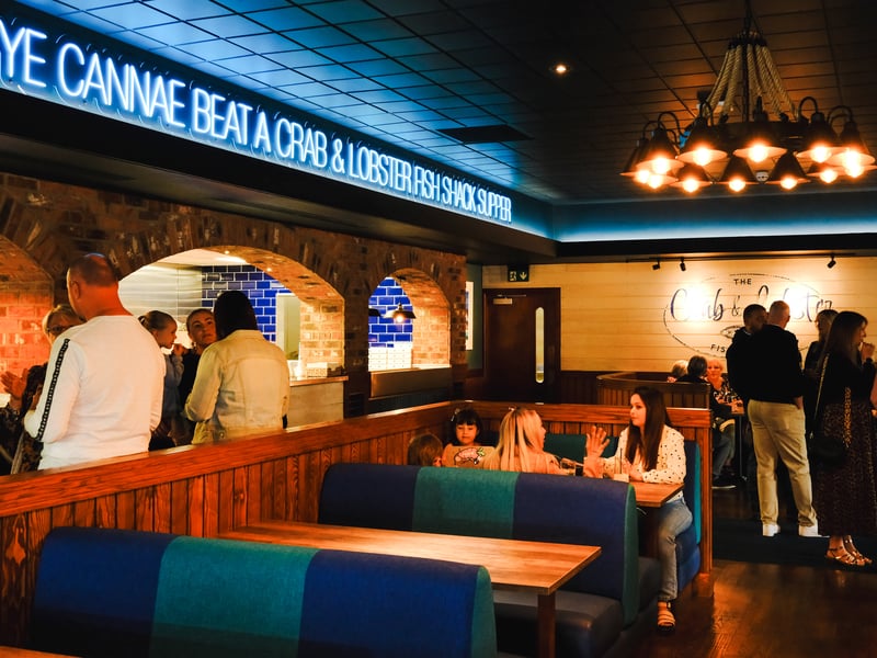 Situated within the former Frankie & Bennys next to the Dakota Hotel in South Queensferry, The Crab & Lobster Fish Shack offers high-end fish and chips, showcasing all types of fish, crab, and lobster, alongside seafood native to the coast of Scotland.
