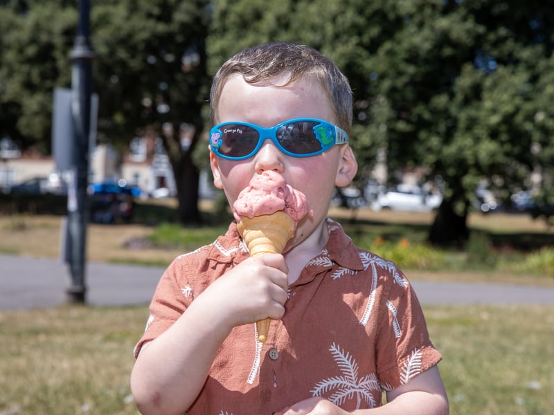 Pictured - Jasper, 3 enjoying his ice cream
Photos by Alex Shute