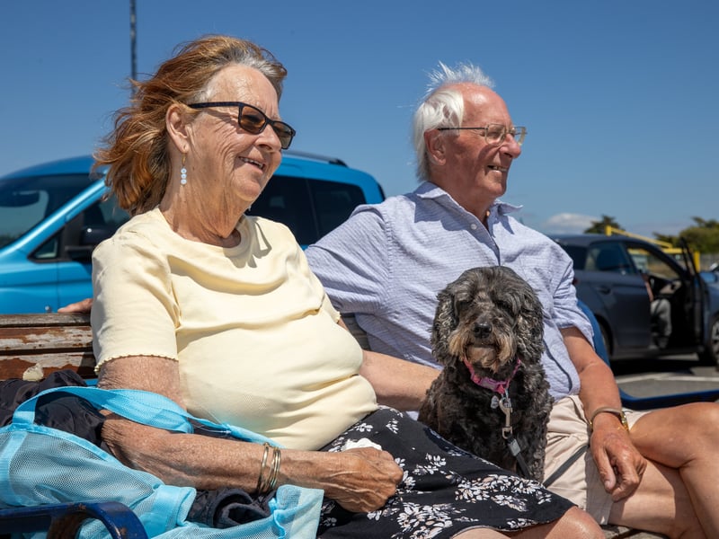 Pictured - Nicky, Keith and Bebe the dog from Burnham of Sea
Photos by Alex Shute