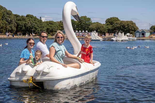 Pictured - Families enjoying the Swans on Canoe Lake
Photos by Alex Shute