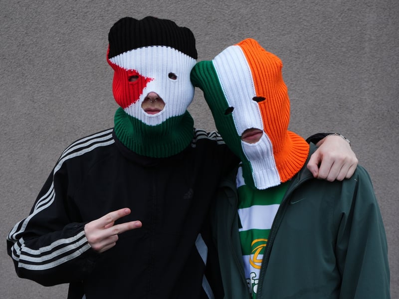 Fans outside Kneecap's Glasgow gig.