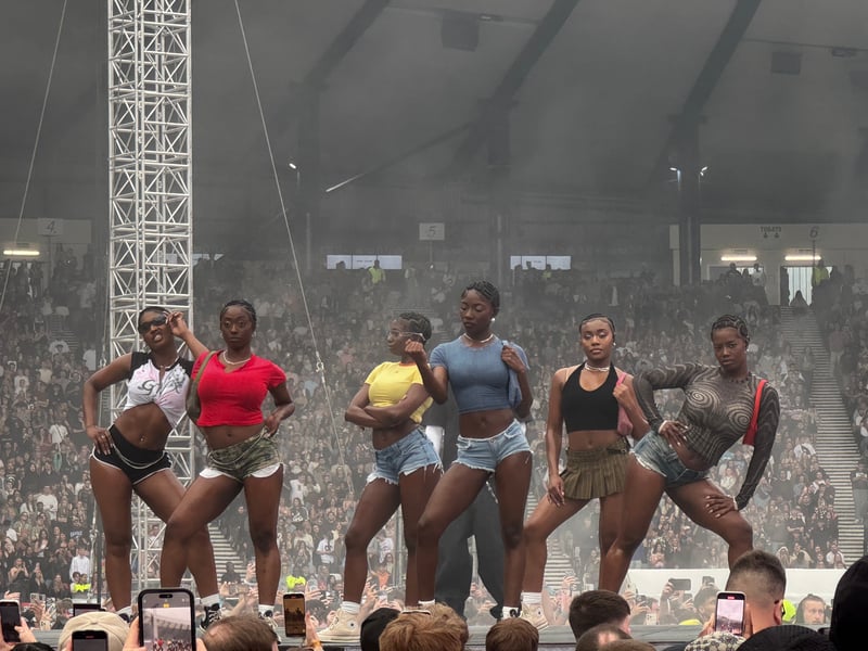 The set was split into a number of themed acts.