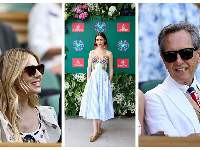 Sienna Miller, Lily Collins and Richard E. Grant were some of the best dressed stars at Wimbledon 2025