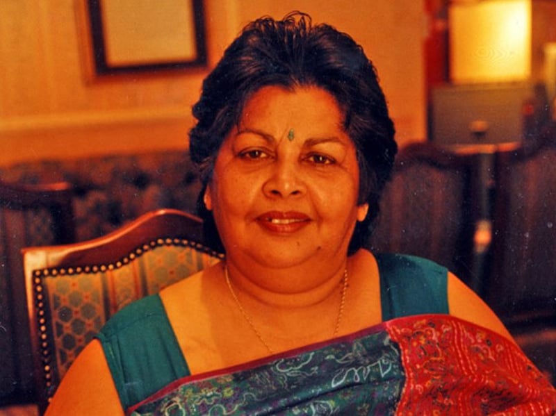 Nirmal Gupta, owner of the Indian restaurant Nirmal's, on Glossop Road, Sheffield, in October 1997
