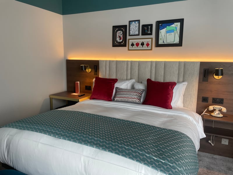 The story of Leeds is particularly prominent in the design of the hotel rooms, with three different design themes that capture elements of the city. This room is board game themed, as a nod to Monopoly's origins in the city.