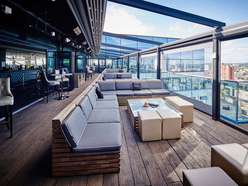 This Birmingham-based restaurant owned by celebrity chef Marco Pierre White is located on the 25th floor, meaning it boasts 360 views of the city.