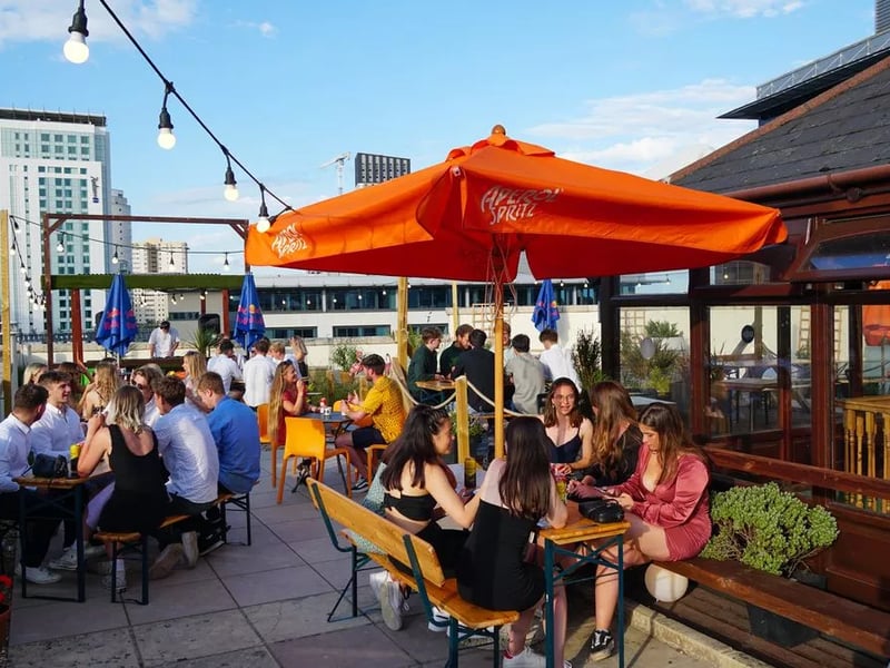 Jacob’s Roof Garden in Cardiff is tucked away in the city centre, boasting amazing views and fantastic drinks. It’s not just a rooftop bar though, as uniquely it also hosts rooftop yoga sessions and cinema nights.