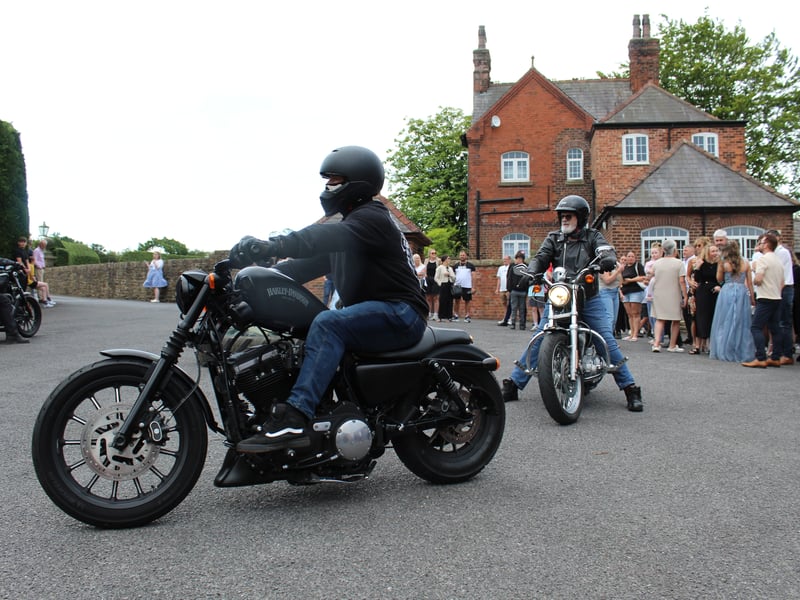 Someone got a motorbike escort